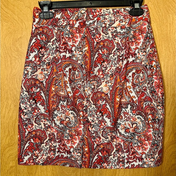 Loft size 0 Paisley mini skirt - Picture 3 of 7